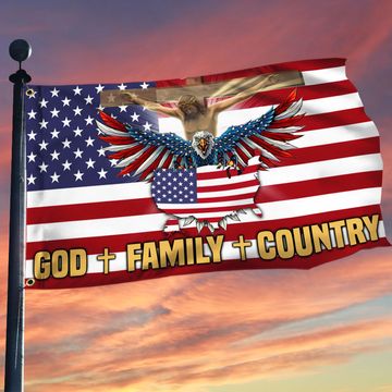Discover Patriotic Grommet Flag God Family Country