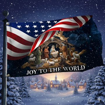 Discover Nativity Of Jesus Christmas Joy To The World Grommet Flag
