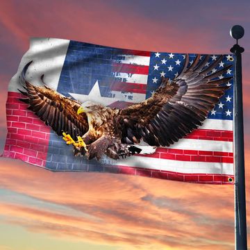 Discover Texas American Flag Eagle