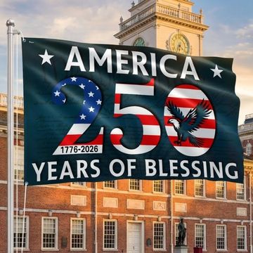Discover 250 Years of Blessing Grommet Flag, 1776 2026 America Patriotic Eagle Decorative