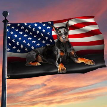 Discover Dobermann Dog American Grommet Flag QNN437GFv14