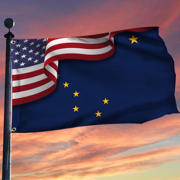Discover Alaska Flag American Alaska Grommet Flag TRV1683GFv7