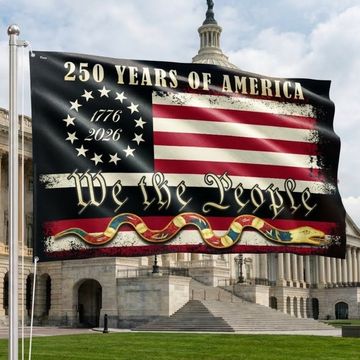 Discover We The People 1776 2026 American Grommet Flag, 250 Years of American Heritage Patriotic