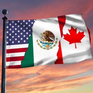 Discover Mexican Canadian American Flag Friendship Grommet Flag