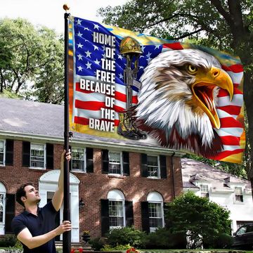 Discover Eagle American Grommet Flag, Home Of The Free Because Of The Brave