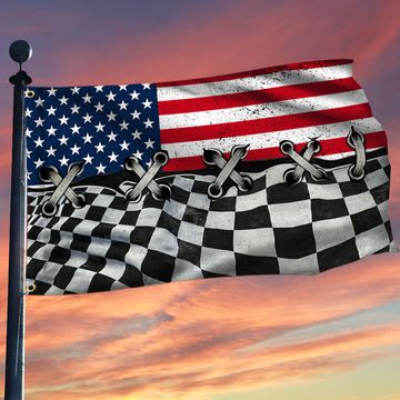 Discover Dirt Track Racing Grommet Flag