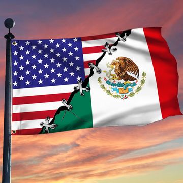 Discover Mexican American Pride Mexican American Grommet Flag