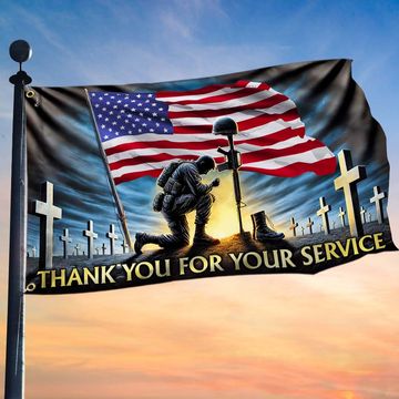 Discover Veterans Day Thank you For Your Service Grommet Flag