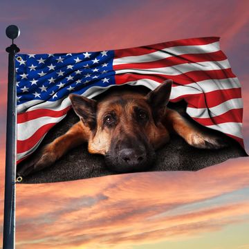 Discover German Shepherd American Patriot US Grommet Flag THH2903GFv1