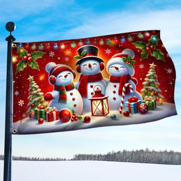 Discover Snowman Christmas Let It Snow Holiday Grommet Flag