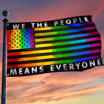 Discover LGBT Pride Grommet Flag We The People Means Everyone QNK281GFv1