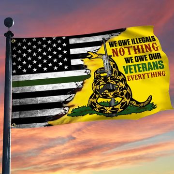Discover Veteran Grommet Flag We Owe Illegals Nothing We Owe Our Veterans Everything
