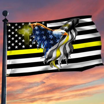 Discover Thin Yellow Line, Dispatchers, Tow Truck Drivers, American Eagle Flag THB3482GFv4