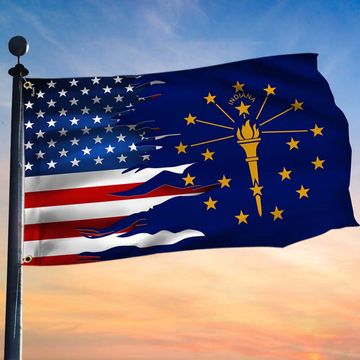 Discover Indiana and American Grommet Flag MLH1913GFv11