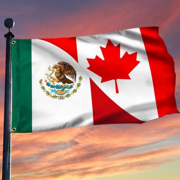Discover Mexico Flag Mexican Canadian Grommet Flag