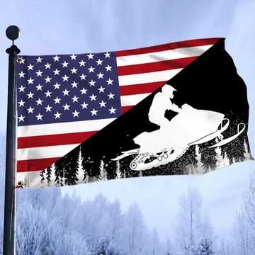 Discover Snowmobile US Grommet Flag