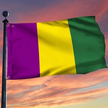 Discover Mardi Gras Grommet Flag, Louisiana Carnival Tradition