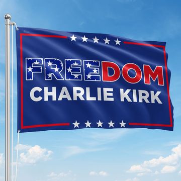 Discover Freedom Charlie Kirk American Grommet Flag Justice Charlie Kirk US Patriotic Flag