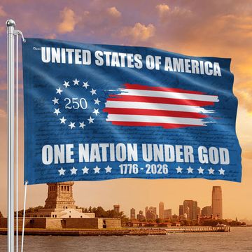 Discover 250th of American Flag | One Nation Under God Betsy Ross Grommet Flag