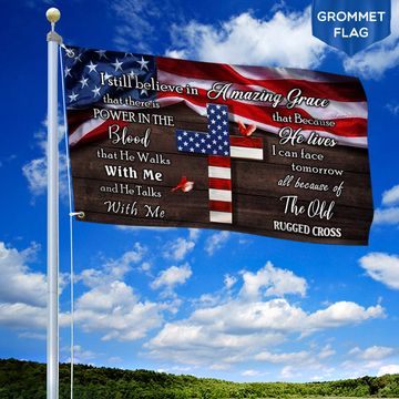Discover Jesus Cross Grommet Flag The Old Rugged Cross