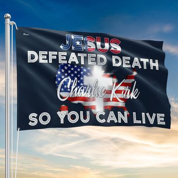 Discover American Flag Grommet Flag Freedom Charlie Kirk Jesus Cross Patriotic Flag