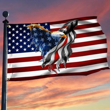 Discover Firefighter Flag. The Thin Red Line Flag American Eagle Flag THB3440GFv3