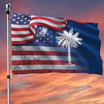 Discover South Carolina And Old American Grommet Flag