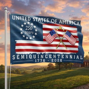 Discover America 250th Anniversary We The People Flag, Betsy Ross 1776 2026 Grommet Flag