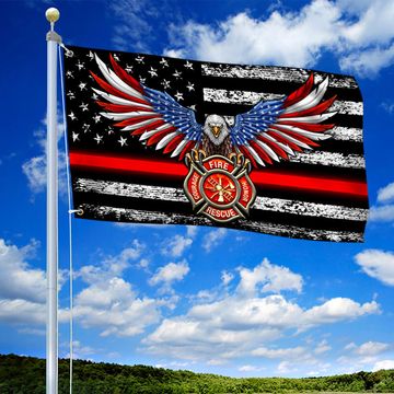 Discover Firefighter Flag Back The Red