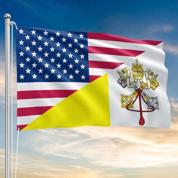 Discover The USA Papal Flag Vatican City Flag Religious Flag United States Grommet Flag