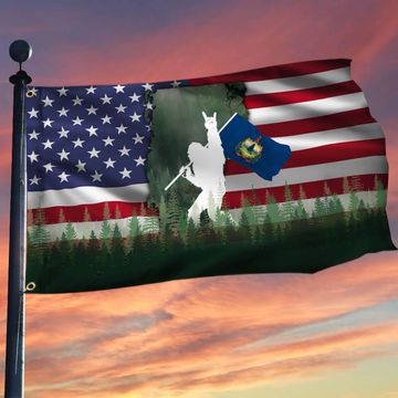 Discover Bigfoot Sasquatch Vermont American Grommet Flag