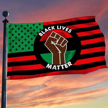 Discover Black Lives Matter No Justice No Peace African American Grommet Flag TQN53GFv1