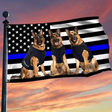 Discover Police Dog Flag German Shepherd K9 Police Grommet Flag