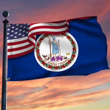 Discover Virginia Flag American Virginia Grommet Flag TRV1683GFv2
