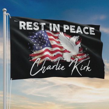 Discover Rest In Peace Charlie Kirk Memorial American Grommet Flag
