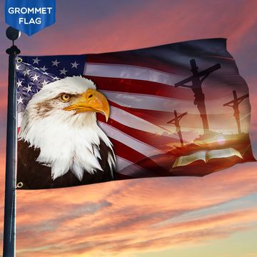 Discover Patriotic Eagle Grommet Flag