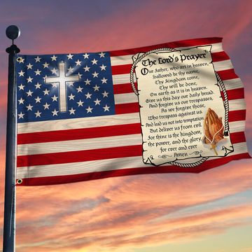 Discover The Lord's Prayer Grommet Flag
