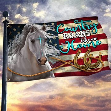 Discover Horse Grommet Flag WF Unique