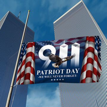Discover 911 Attacks Patriot Day September 11th Never Forget Grommet Flag
