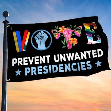 Discover Vote Prevent Unwanted Presidencies Grommet Flag