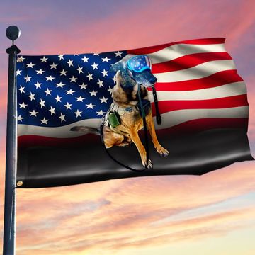 Discover Custom Warrior Dog Grommet Flag QNN436GFb