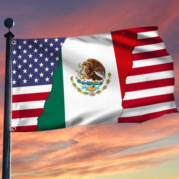 Discover Mexico Flag Mexican American Grommet Flag