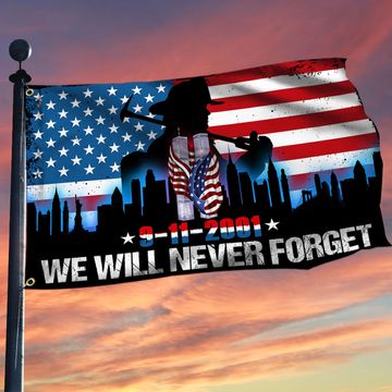 Discover Patriot Day We Will Never Forget 911 American Grommet Flag