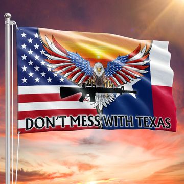 Discover Don't Mess with Texas Flag, Patriotic Eagle Independence Day Grommet Flag