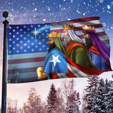 Discover Three Kings, Three Wise Men, Nativity Of Jesus, Puerto Rico US Christmas Grommet Flag