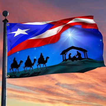 Discover Three Kings, Three Wise Men, Puerto Rico Jesus Flag