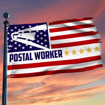 Discover Postal Worker American Grommet Flag