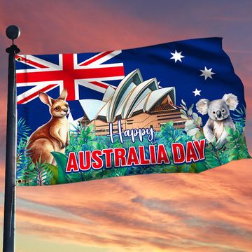Discover Happy Australia Day Australian Grommet Flag