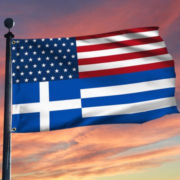 Discover Greek And American Grommet Flag Greece USA