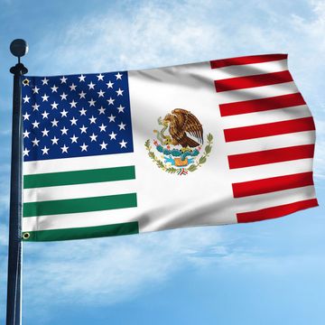 Discover Mexican American Grommet Flag